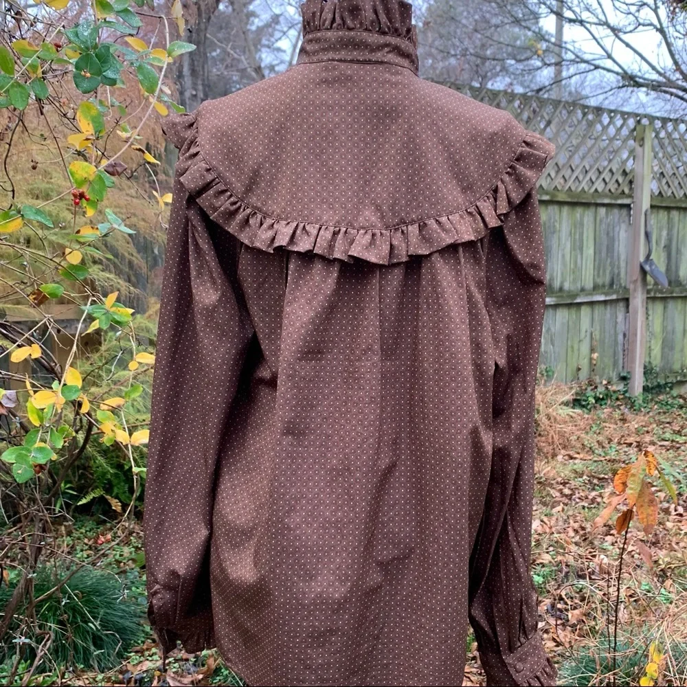 Vintage Chaus Boho Prairie Cottagecore Top Shirt - Picture 5 of 15